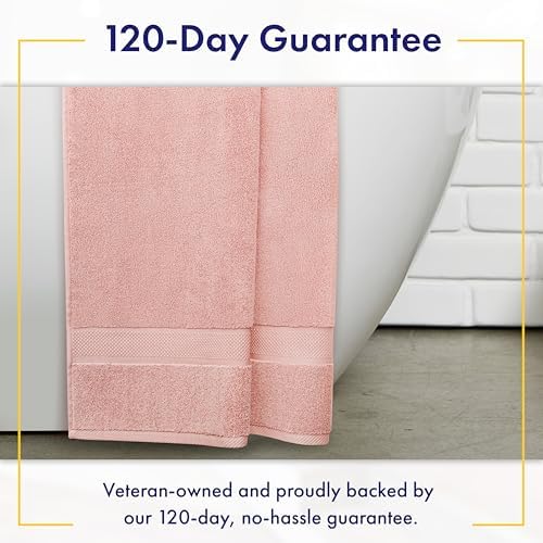 Alusa Home 100% Organic Zero-Twist Cotton Towels - GOTS Certified Luxury Bath Towels - Ultra Soft & Plush 700GSM Long-Staple Cotton - 6 Piece Towel Set (Blush Pink)