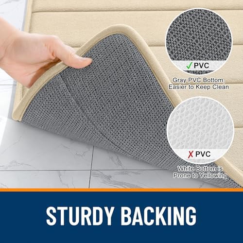 OLANLY Memory Foam Bath Mat 35x24, Super Soft and Absorbent Bathroom Rugs