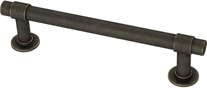 Franklin Brass Francisco (1-Pack) Cabinet Handles 4' Hole Center Warm Chestnut Kitchen Drawer Pulls Dresser, Furniture Hardware P29617-WCN-C