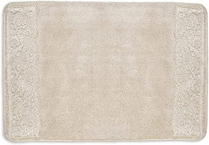 Zahari Home Rose Vine Bathroom Rug Luxury Bath Rug Washable Beautiful Shower Mat Unique Design Stylish Beige Bath Bath Rug Shower Tub Decor