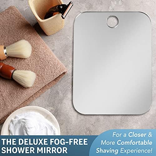 Shave Well Deluxe Anti-Fog Shaving Mirror with Removable Adhesive Hook