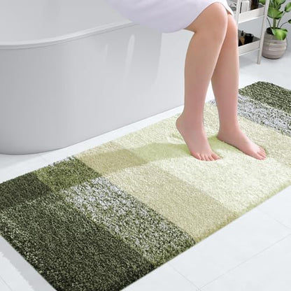 OLANLY Bathroom Runner Rug 54x24, Extra Soft Absorbent Microfiber Bath Rugs