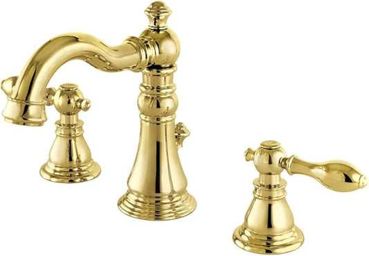 Fauceture FSC1972ACL American Classic Widespread Bathroom Faucet with Pop-Up Drain, Polished Brass