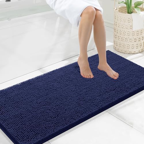 Smiry Bathroom Rugs 47X20, Luxury Chenille Extra Soft Absorbent Bath Mat