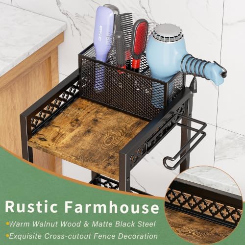 Bathroom Organizers and Storage Shelf with Toilet Paper Holder