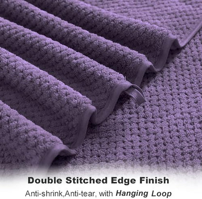 Smuge Extra Large Bath Towel Sheet Set 35x70 Inches - Oversized Bath Towels Set,Large Microfiber - Quick Dry,Lightweight,Super Soft,Highly Absorbent Towel Set for Bathroom,Pack of 4(Russian Violet)