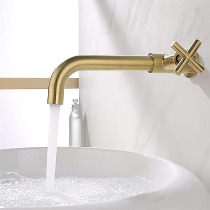 ZR98US Wall Fixtures Brass Bathroom Faucet Cold Black/Chrome/Gold (Color : C Size (As Shown in The)