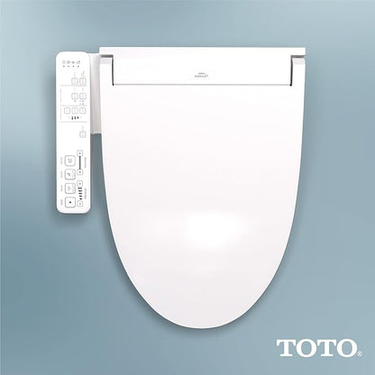 TOTO® WASHLET® KC2 Electronic Bidet Toilet Seat with Heated Seat and SoftClose Lid, Elongated, Cotton White - SW3024#01