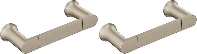 Moen Genta LX Modern Single Kitchen or Bathroom Towel Bar, 6.8-Inch, Brushed Nickel, BH3886BN (Pack of 2)