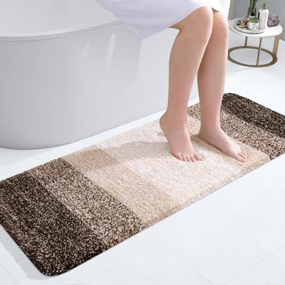 OLANLY Bathroom Runner Rug 47x17, Extra Soft Absorbent Microfiber Bath Rugs