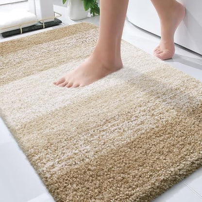 OLANLY Bathroom Rugs Mat 34x21, Extra Soft Absorbent Microfiber Bath Rugs