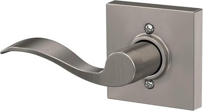 Schlage Accent Lever with Collins Trim Non-Turning Lock in Satin Nickel - Right Handed - F170 ACC 619 COL RH