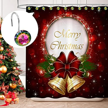 Colorful Diamond Crystal Bling Shower Curtain Hooks Rings for Bathroom,12PC