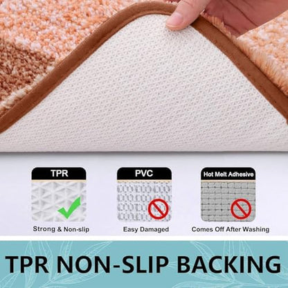 Arotive Microfiber Bathroom Rugs, Shaggy Soft Absorbent Bath Rug, 47x24