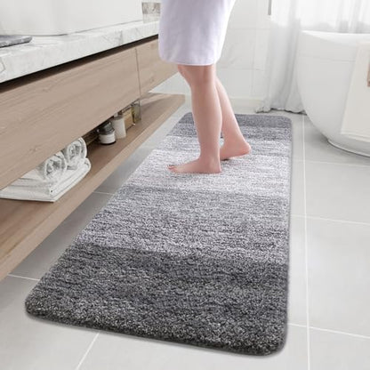 Arotive Microfiber Bathroom Rugs, Shaggy Soft Absorbent Bath Rug, 70x24