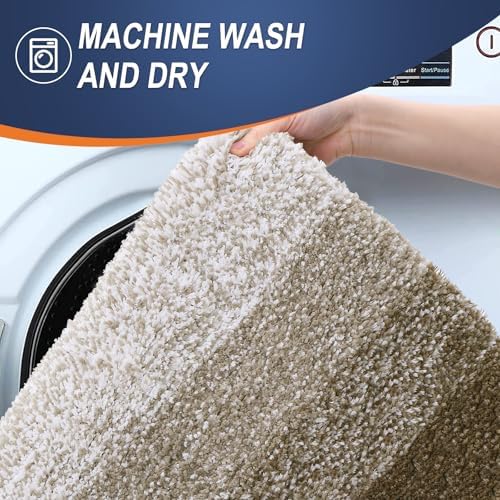OLANLY Large Bathroom Rugs 44x32, Extra Soft Absorbent Microfiber Bath Rugs