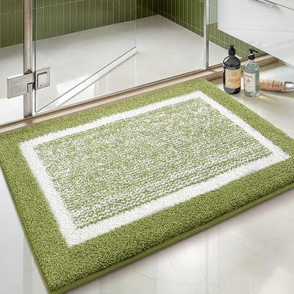 Color&Geometry Simple and Stylish Bathroom Rugs for Bathroom, 20"x32",Green