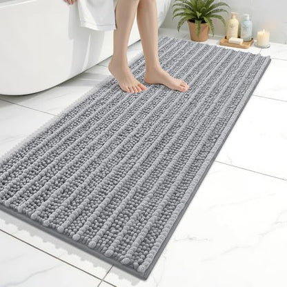 Arotive Bathroom Rugs Mat 47x20, Soft Absorbent Chenille Shaggy Bath Mat