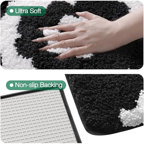 LUMI Bathroom Rug 20x32, Soft Absorbent Microfiber Bath Mat, Non Slip