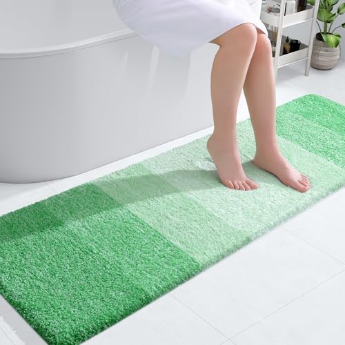 OLANLY Bathroom Runner Rug 59x17, Extra Soft Absorbent Microfiber Bath Rugs