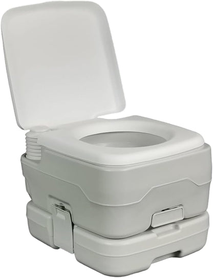 Transportable Sanitation Structure 10L Capacity Manual Flush Fan T Shape Sprinkle Inflexible POLYETHYLENE Substance for Outdoor Entertainment Transportable Toilet