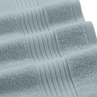 Modern Threads Astra 6-Piece 100% Cotton Towel Set – Jacquard Geometric Pattern – Includes 2 Bath Towels, 2 Hand Towels, 2 Washcloths – Absorbent, Quick Dry, Soft & Durable – Seafoam