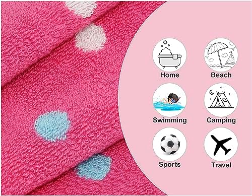 ORIGINAL KIDS 6 Piece Towel Set - 100% Cotton Jacquard Bathroom Towel Set