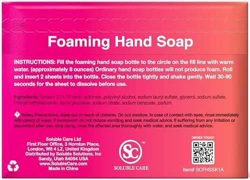 Hand Soap Sheet Starter Kit: Coconut Scent, Makes 4 Bottles