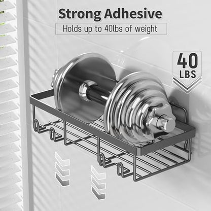 Liuoud 5 Pack Shower Caddy for Inside shower, Dark Grey Bathroom Storage