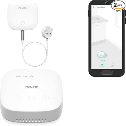 YoLink Water Leak Sensor 3, with Built-in Siren Up to 105dB, Compatible with Alexa and IFTTT - SpeakerHub Included