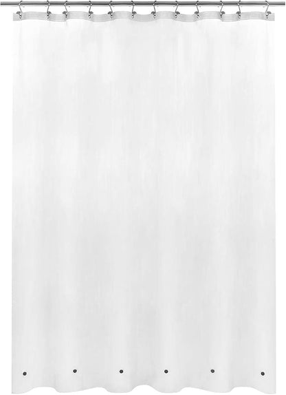 Mrs Awesome Short Shower Curtain Liner with 6 Magnets 72 x 66 inch, Frost | Thick PEVA Heavy Duty, 12 Rustproof Grommets,Waterproof Frosted Shower Curtain Plastic 72x66 for Bathroom Short Size