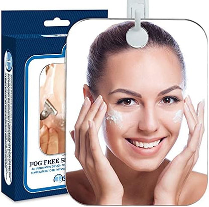 Shave Well Deluxe Anti-Fog Shaving Mirror with Removable Adhesive Hook
