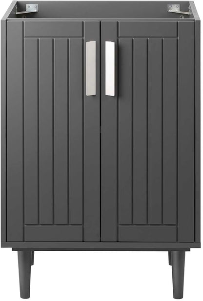 Modway Augusta 24" Bathroom Vanity Cabinet in Gray - Sink Basin Not Included