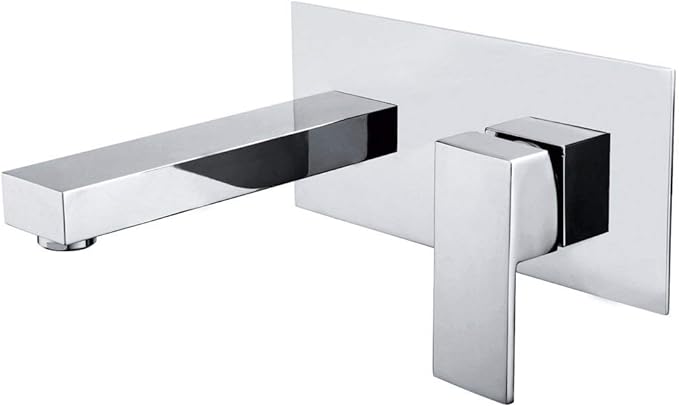 Wall Mount Bathroom Faucets, Vessel Sink Faucet Chrome Solid Brass Rough in Valve Included, SUMERAIN