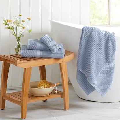 Springtree Home Oversized Bath Towel Set | 2-Pack | 100% Cotton | Blue
