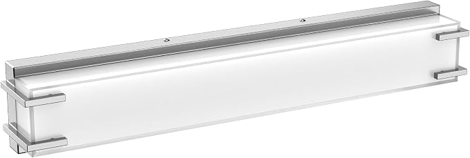 Bathroom Light Fixture Over Mirror 24.4" Vanity Light with Milky White Lampshade 4000K Daylight Brushed Nickel Bath Bar (Brushed Nickel)