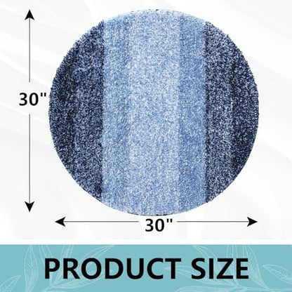 Arotive Microfiber Bathroom Rugs, Shaggy Soft and Absorbent Bath Rug, 30x30