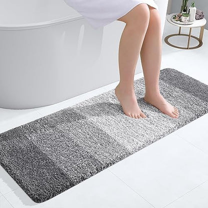 OLANLY Bathroom Runner Rug 47x17, Extra Soft Absorbent Microfiber Bath Rugs