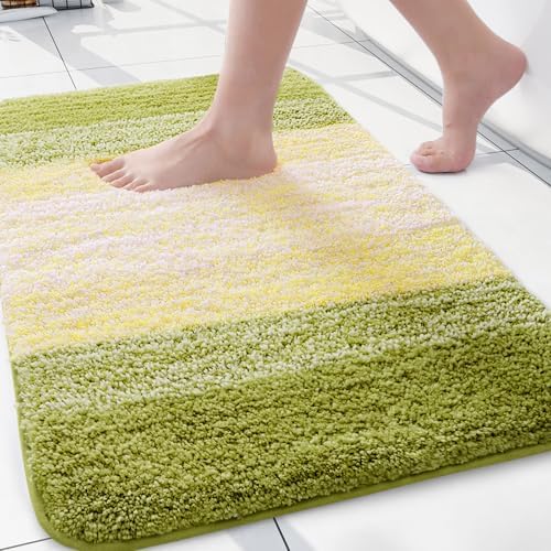 Arotive Microfiber Bathroom Rugs, Shaggy Soft Absorbent Bath Rug, 24x16