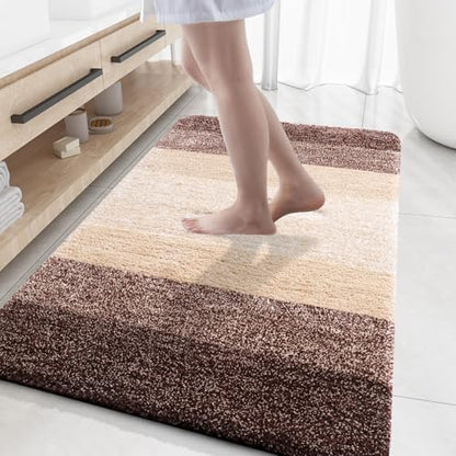 OLANLY Large Bathroom Rugs 59x35, Extra Soft Absorbent Microfiber Bath Rugs