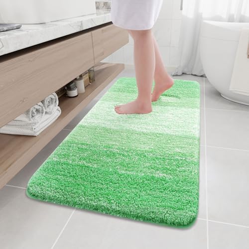 Arotive Microfiber Bathroom Rugs, Shaggy Soft Absorbent Bath Rug, 47x24