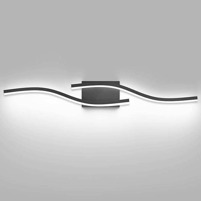 PRESDE 32inch Black Bathroom Light Fixtures Over Mirror LED Vanity Light for Bathroom Modern Bath Vanity Lighting Bar Dimmable