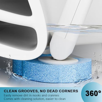 60-Pack Disposable Toilet Brush Refill Pads, Disposable Toilet Bowl Wand Refills, Toilet Cleaning Refills, Toilet Scrubber Refills, Brush Head Replacement for Toilet, Urinal, Bathtub & Wash Basin