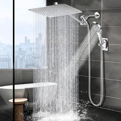 Shower Head,12 ”High Pressure Rainfall Shower Head with Handheld Dual Spray