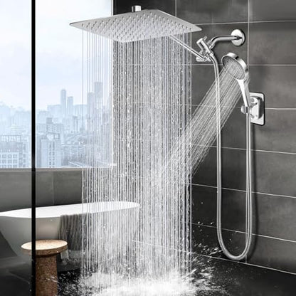 Shower Head,12 ”High Pressure Rainfall Shower Head with Handheld Dual Spray