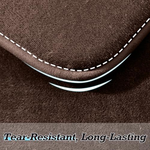 HUXMEYSON Bathroom Rugs Sets 2 Piece, Non-Slip & Quick Dry Bath Mat Set, Ultra Soft Velvet Bath Rugs for Bathroom, Toilet and Shower Floor, Brown