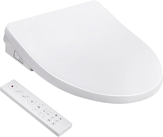 Electric Bidet Toilet Seat with Heated Seat, Endless Warm Water, Smart Bidet Toilet Seat Elongated, Separable Sittable Lid, Self-Clean Adjustable Nozzle | Wireless Remote | Quiet Operation