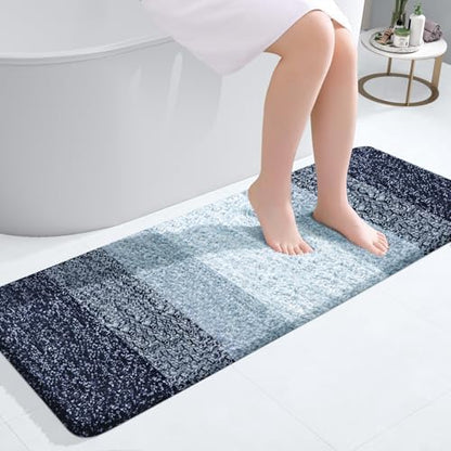 OLANLY Bathroom Runner Rug 47x17, Extra Soft Absorbent Microfiber Bath Rugs