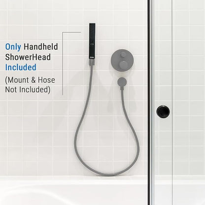 G-Promise All Metal Square 3 Function Handheld Shower Head(Matte Black) | All Metal Construction, 3 Function Modes with Massage, Modern Look, Push Switch, Easy Installation