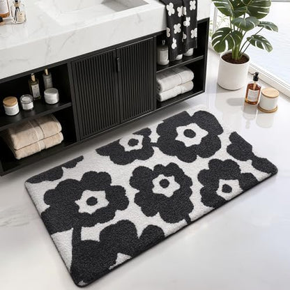 LUMI Bathroom Rug 24x43, Soft Absorbent Microfiber Bath Mat, Non Slip